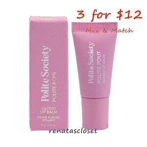 Polite Society Polite Pout Glossy Lip Balm NWT/NIB